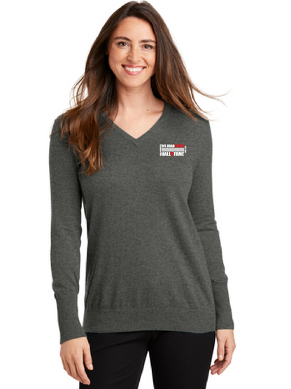 Women's V-Neck Sweater - Black or Charcoal